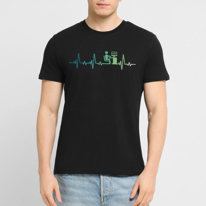 Heartbeat Programmer Developer Stanley/Stella CREATOR Unisex Organic T-Shirt