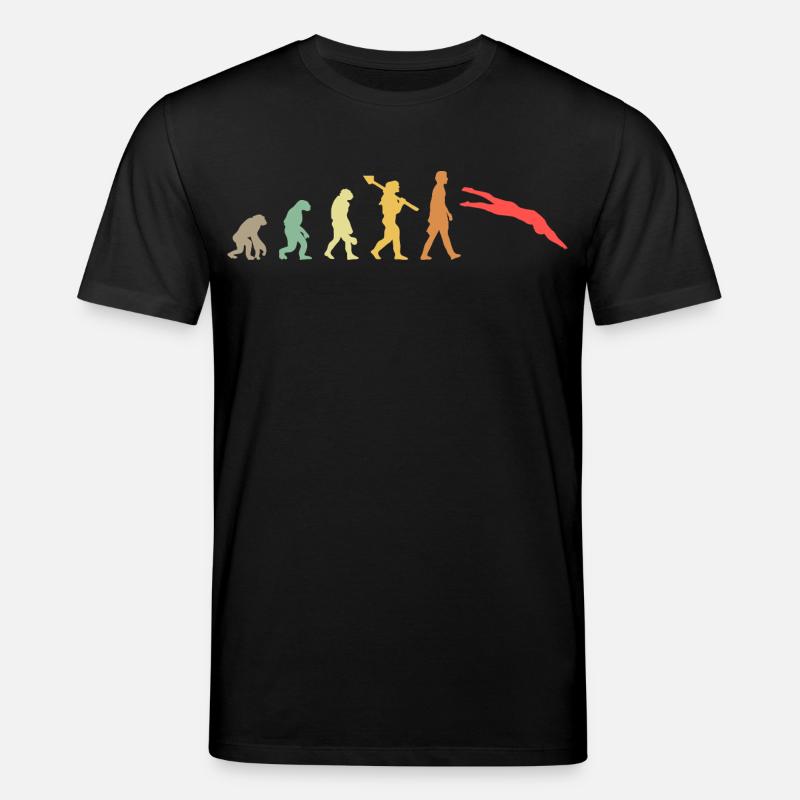 Evolution swimming Swimmer - Stanley/Stella Unisex Bio-T-Shirt CREATOR  - Schwarz