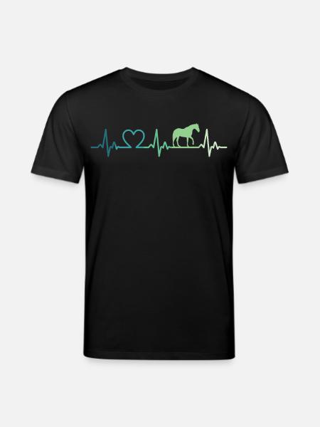Mein Pferd, Herzschlag, Pferde, - Stanley/Stella Unisex Bio-T-Shirt CREATOR  - Schwarz