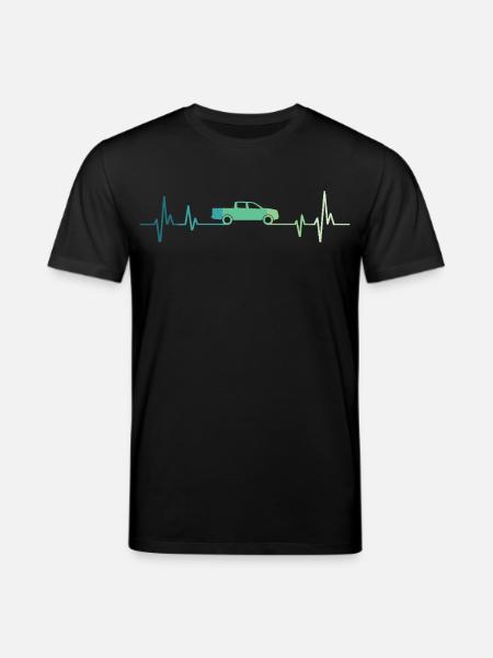 Pick-up heartbeat off-road car - Stanley/Stella CREATOR Unisex Organic T-Shirt - black