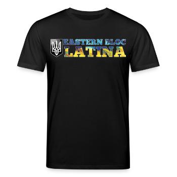Ostblock Latina Ukrainerin Ukraine Geschenk - Stanley/Stella Unisex Bio-T-Shirt CREATOR  - Schwarz - Vorne - Alina (178cm) & Michal (187cm)