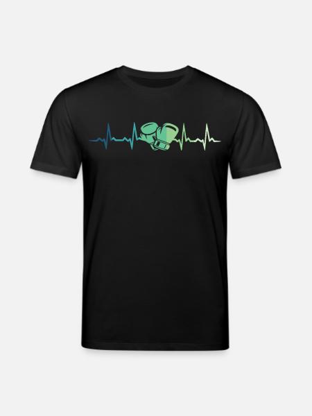 Boxing Gift Boxing Heartbeat Martial Arts - Stanley/Stella CREATOR Unisex Organic T-Shirt - black