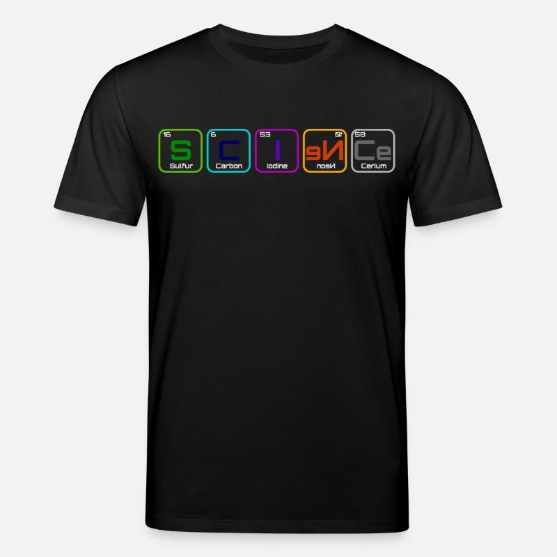 "Science" with the elements - Stanley/Stella CREATOR Unisex Organic T-Shirt - black