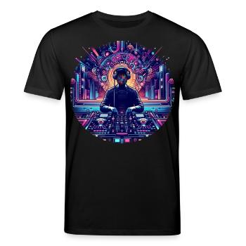 DJ - Stanley/Stella Unisex Bio-T-Shirt CREATOR  - Schwarz - Vorne - Alina (178cm) & Michal (187cm)