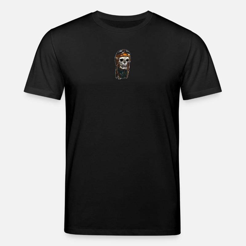 Skull avec casque - T-shirt bio CREATOR Stanley/Stella Unisexe - noir
