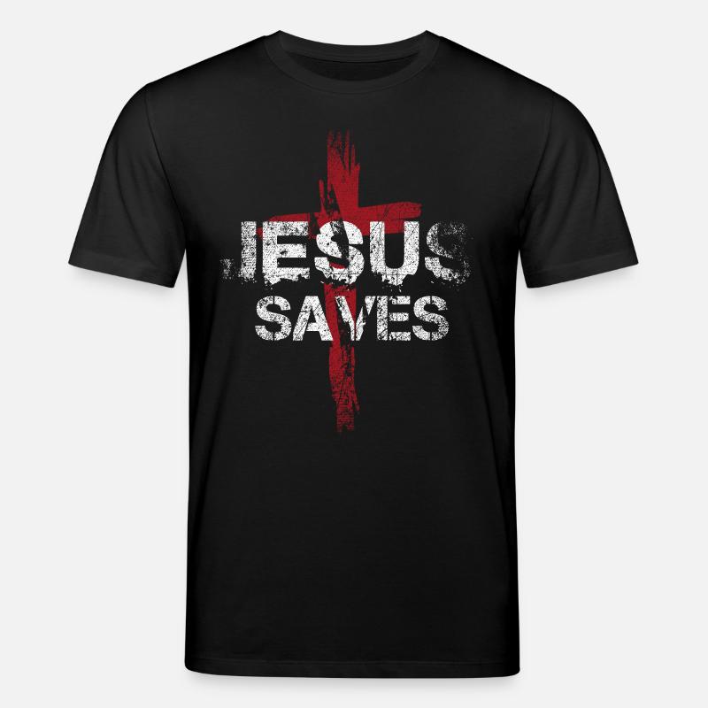 Jesus Saves - Stanley/Stella Unisex Bio-T-Shirt CREATOR  - Schwarz