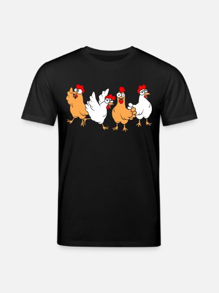 Funny chickens - Stanley/Stella CREATOR Unisex Organic T-Shirt - black