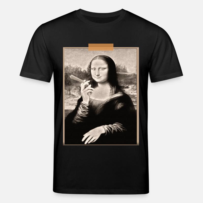T shirt Mona Lisa Cigarette Modernisée - T-shirt bio CREATOR Stanley/Stella Unisexe - noir