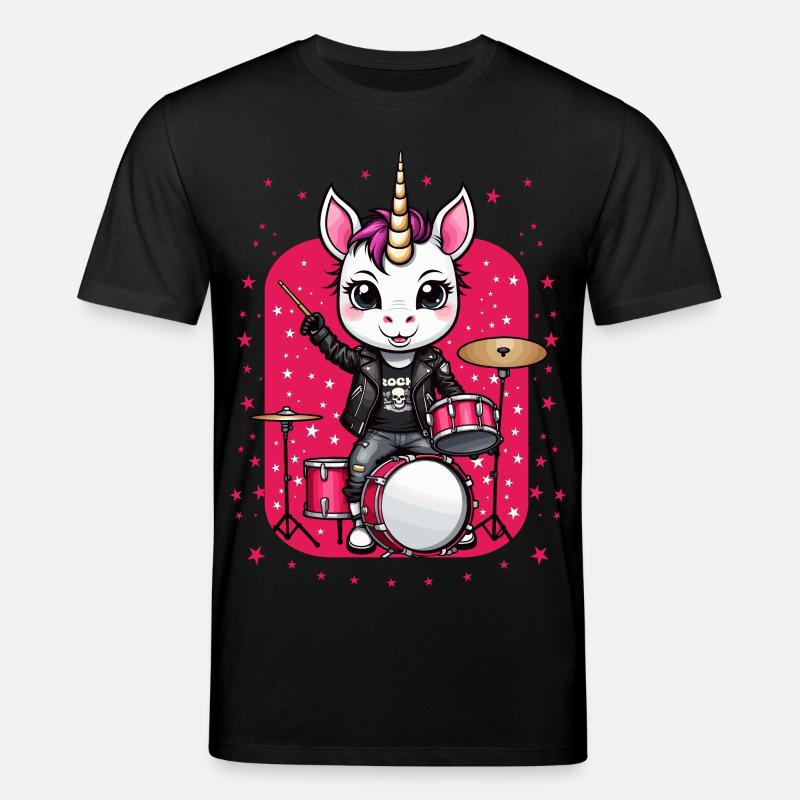 Punk Rock Einhorn - Stanley/Stella Unisex Bio-T-Shirt CREATOR  - Schwarz