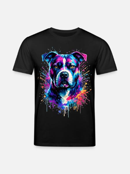 American Staffordshire Terrier - Stanley/Stella CREATOR Unisex Organic T-Shirt - black