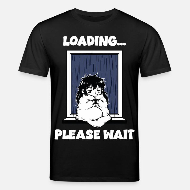 Rain Loading Please Wait Manga Mood - Stanley/Stella CREATOR Unisex Organic T-Shirt - black