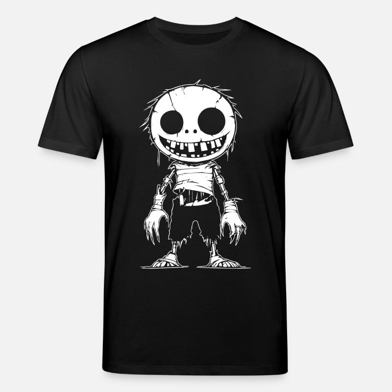 Gruseliger Cartoon-Zombie mit Smile - Stanley/Stella Unisex Bio-T-Shirt CREATOR  - Schwarz