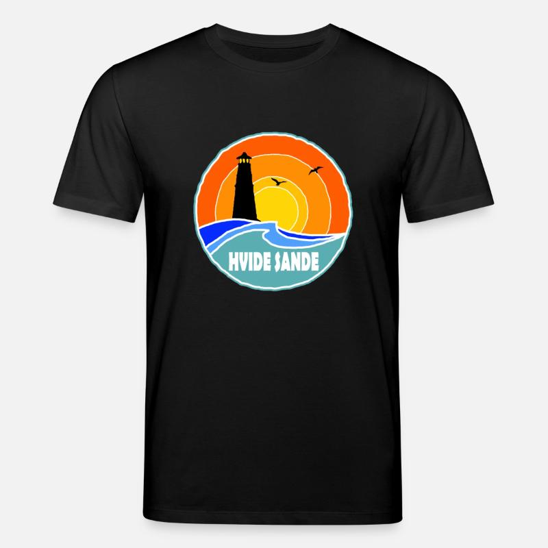 Hvide Sande Leuchtturm Dänemark - Stanley/Stella Unisex Bio-T-Shirt CREATOR  - Schwarz