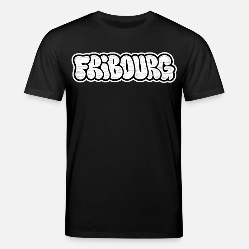 Fribourg Throwie Graffiti - Stanley/Stella Unisex Bio-T-Shirt CREATOR - Schwarz