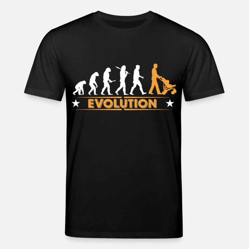 Walking Dad - Evolution - Stanley/Stella CREATOR Unisex Organic T-Shirt - black