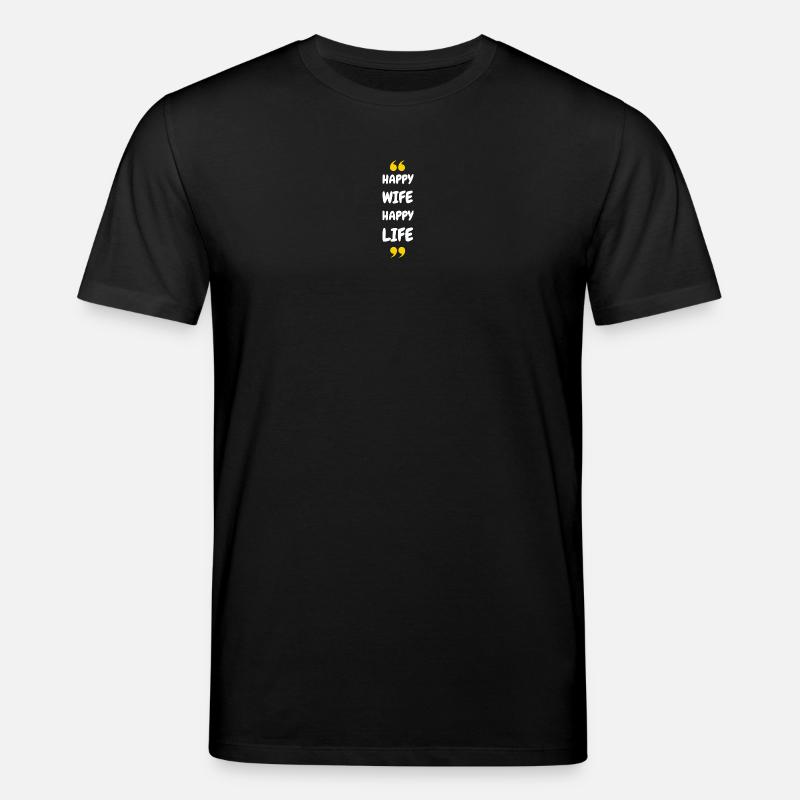 Femme Heureuse Vie Heureuse - T-shirt bio CREATOR Stanley/Stella Unisexe - noir