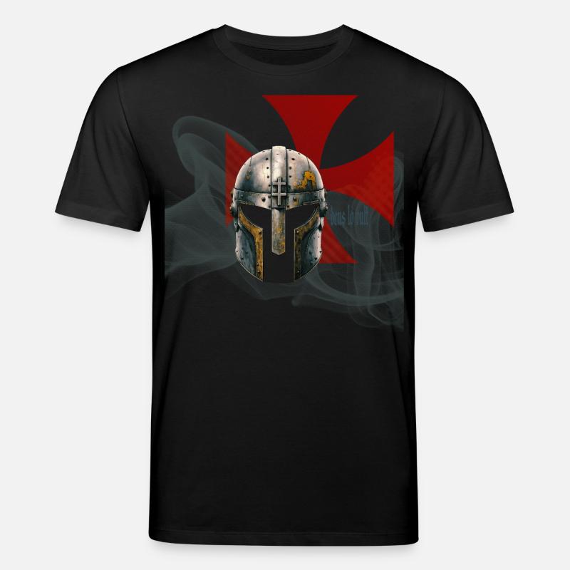 Mittelalterlicher Templerhelm - Stanley/Stella Unisex Bio-T-Shirt CREATOR  - Schwarz