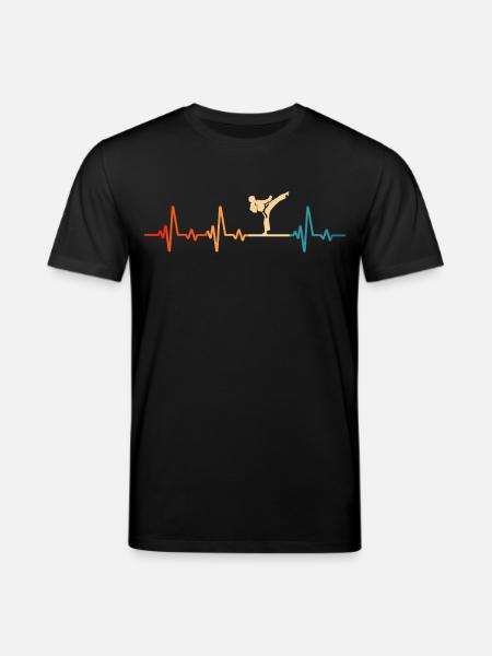 Karate Herzschlag - Stanley/Stella Unisex Bio-T-Shirt CREATOR  - Schwarz