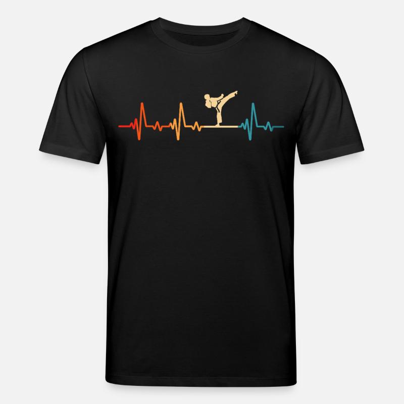 Karate Herzschlag - Stanley/Stella Unisex Bio-T-Shirt CREATOR  - Schwarz