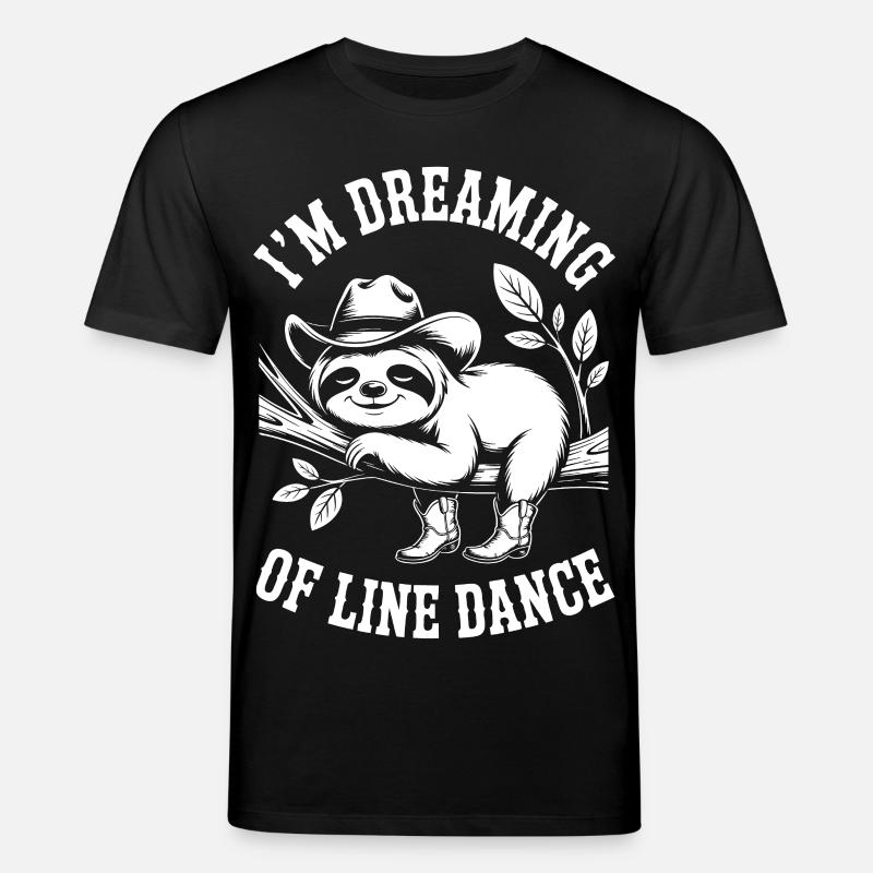 Träumendes Faultier Line Dance - Stanley/Stella Unisex Bio-T-Shirt CREATOR  - Schwarz
