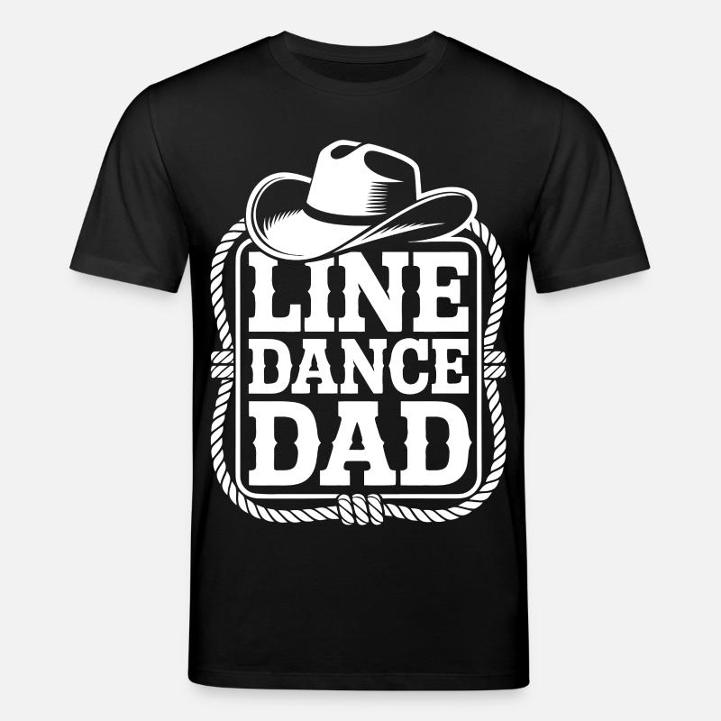 Line Dance Dad Cowboy - Stanley/Stella Unisex Bio-T-Shirt CREATOR - Schwarz