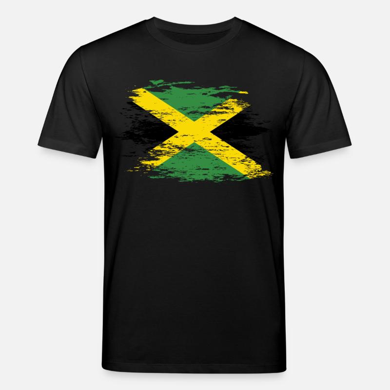 Drapeau de la Jamaïque utilisé - T-shirt bio CREATOR Stanley/Stella Unisexe - noir