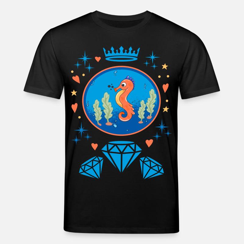 Diamanten Seepferd Abzeichen - Stanley/Stella Unisex Bio-T-Shirt CREATOR  - Schwarz