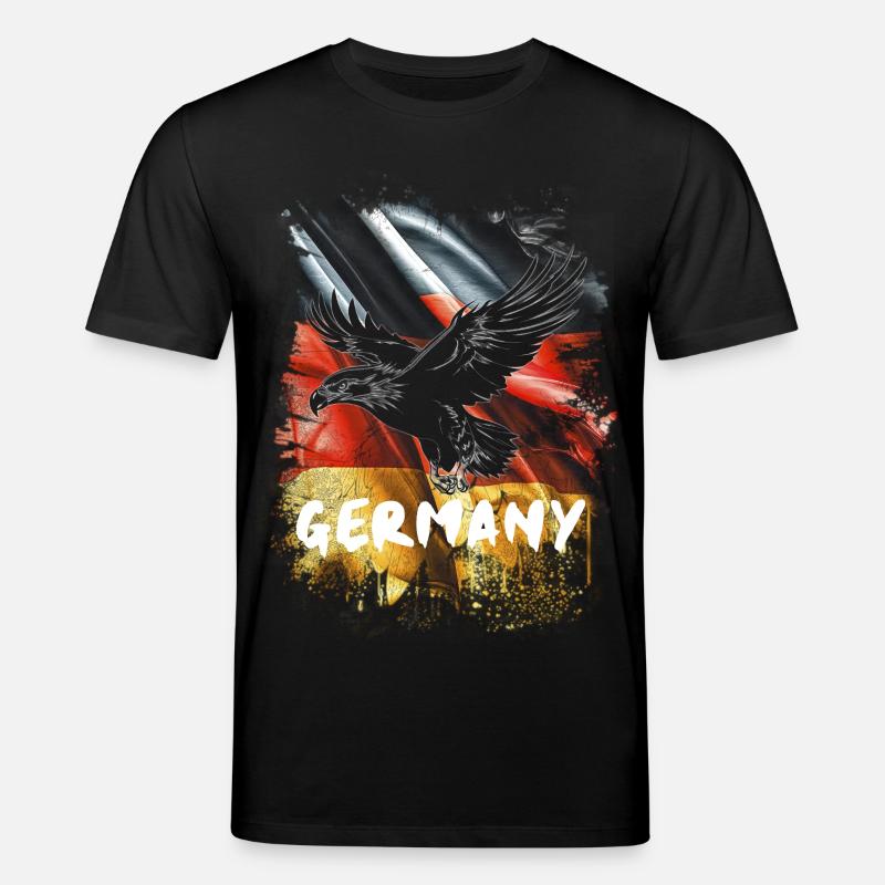 German eagle with Germany flag - Stanley/Stella CREATOR Unisex Organic T-Shirt - black