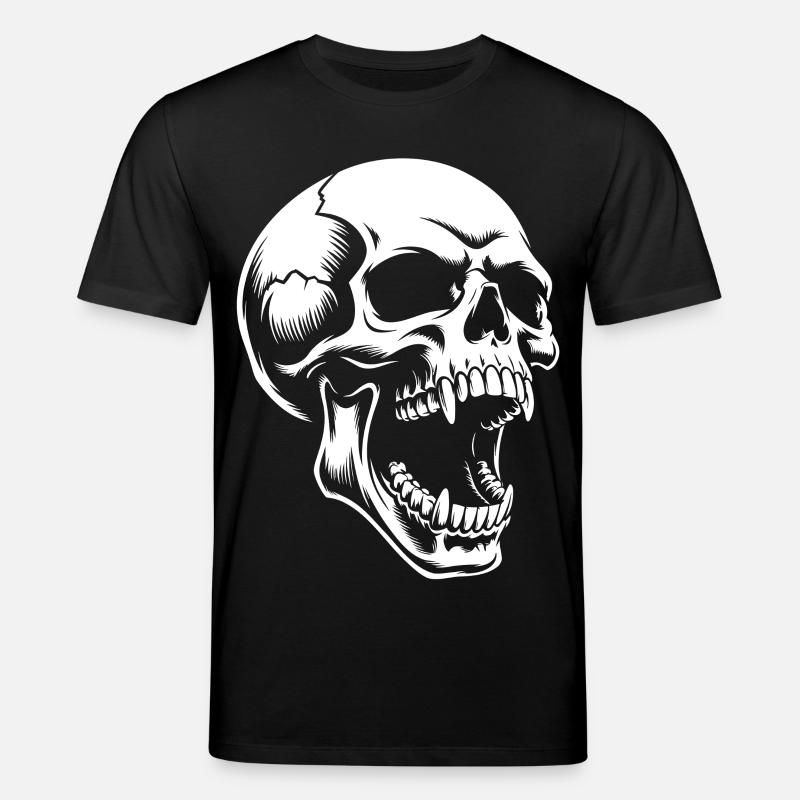 Schreiender Schädel - Stanley/Stella Unisex Bio-T-Shirt CREATOR  - Schwarz