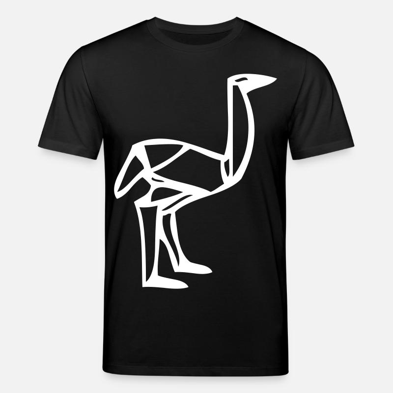 Vogel Strauss - Origami - Stanley/Stella Unisex Bio-T-Shirt CREATOR  - Schwarz