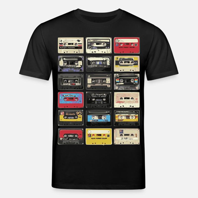 Retro-kasetit - Stanley/Stella CREATOR unisex luomu-t-paita - musta