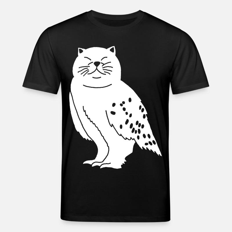 Eule Katze - Stanley/Stella Unisex Bio-T-Shirt CREATOR  - Schwarz