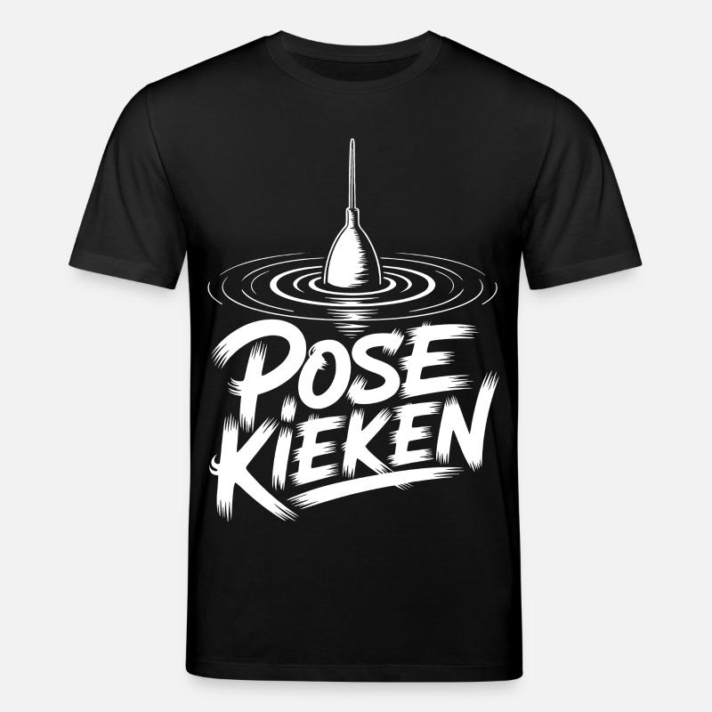 Angler Pose Design - Stanley/Stella CREATOR Unisex Organic T-Shirt - black