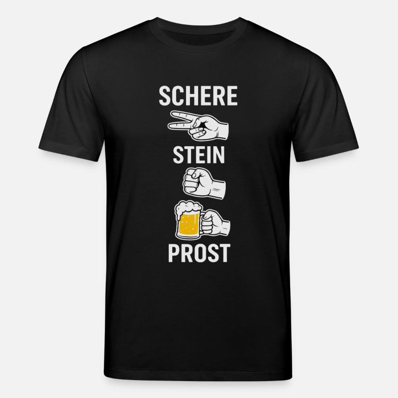 Scissors, stone, cheers - Stanley/Stella CREATOR Unisex Organic T-Shirt - black