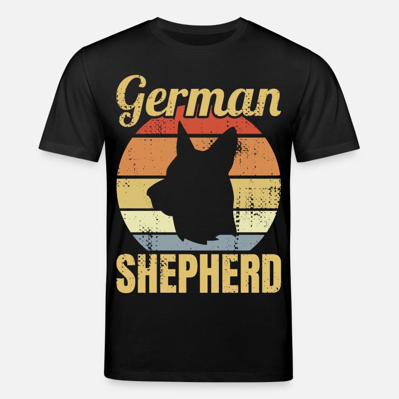 Retro Schäferhund - Stanley/Stella Unisex Bio-T-Shirt CREATOR  - Schwarz
