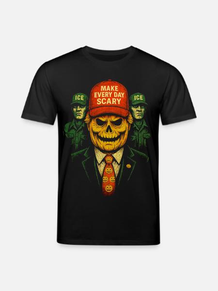 Pumpkin Skull Halloween Fashion Statement - Stanley/Stella CREATOR Unisex Organic T-Shirt - black