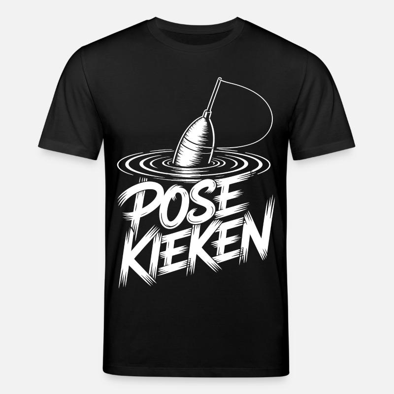 Humour de la posture de pêche - T-shirt bio CREATOR Stanley/Stella Unisexe - noir