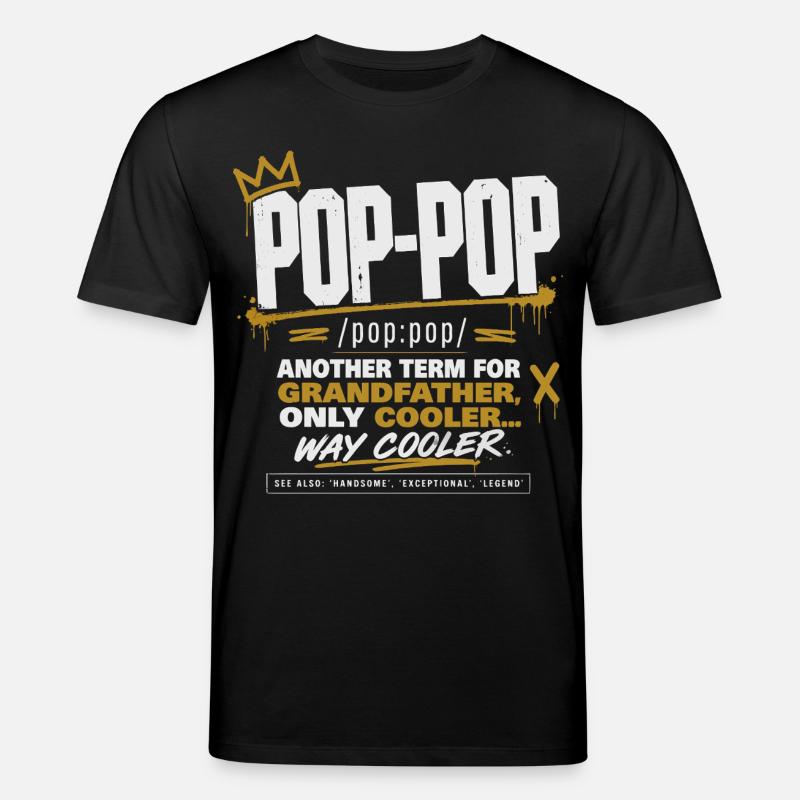 Pop-Pop-Definition – Cooler und legendärer Opa - Stanley/Stella Unisex Bio-T-Shirt CREATOR  - Schwarz