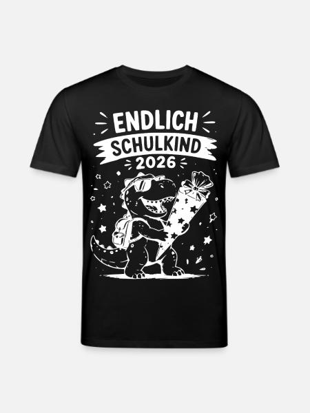 Endlich Schulkind 2026 - Stanley/Stella Unisex Bio-T-Shirt CREATOR - Schwarz
