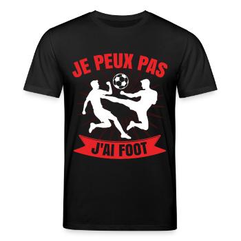 Cadeaux Football Je Peux Pas J'ai Foot Humour Foot - T-shirt bio CREATOR Stanley/Stella Unisexe - noir - Devant - Alina (178cm) & Michal (187cm)