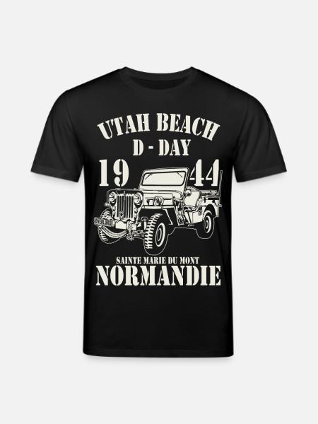 Utah Beach D-Day 1944 Normandie - T-shirt bio CREATOR Stanley/Stella Unisexe - noir