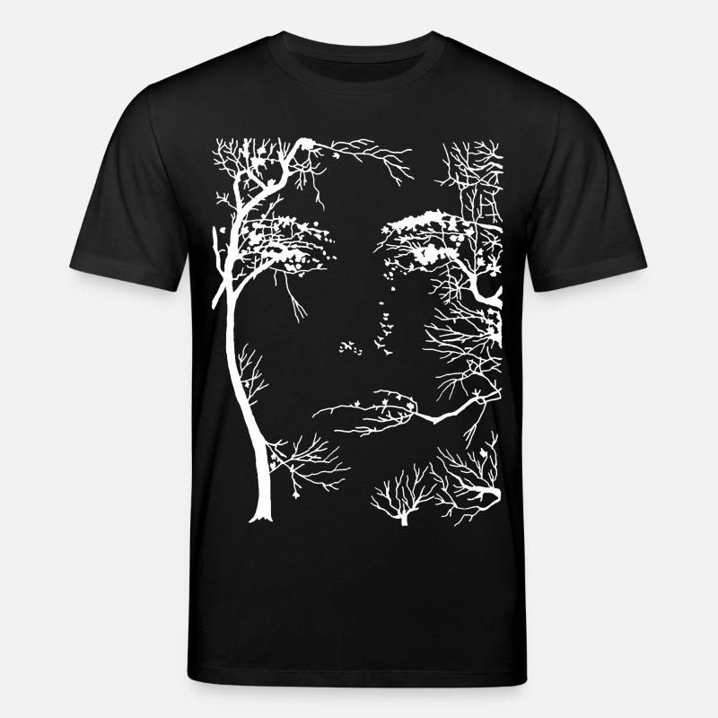 Gesicht des Waldes (weiß) - Stanley/Stella Unisex Bio-T-Shirt CREATOR  - Schwarz