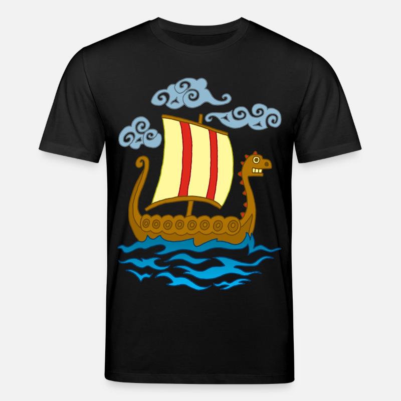 Lustiger Wikinger Drakkar - Stanley/Stella Unisex Bio-T-Shirt CREATOR  - Schwarz