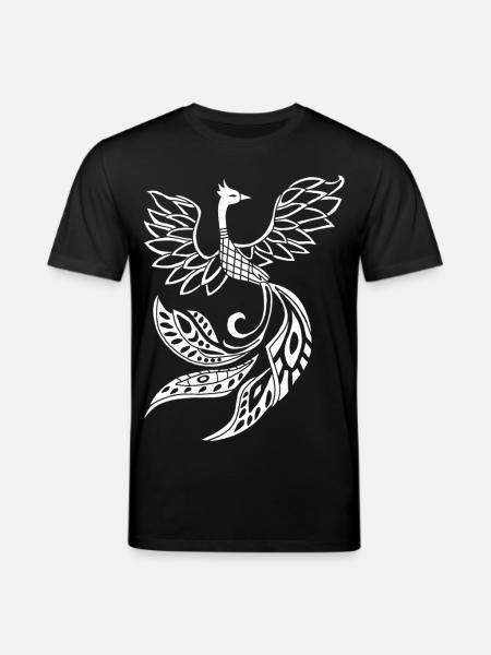 White phoenix bird - Stanley/Stella CREATOR Unisex Organic T-Shirt - black