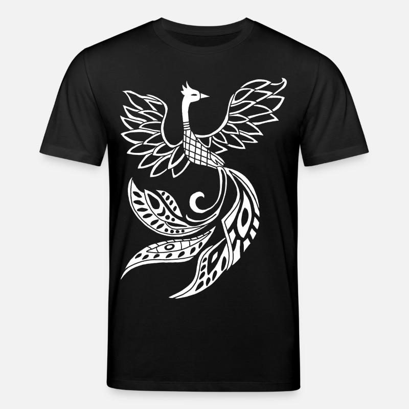 Weißer Phönixvogel - Stanley/Stella Unisex Bio-T-Shirt CREATOR  - Schwarz