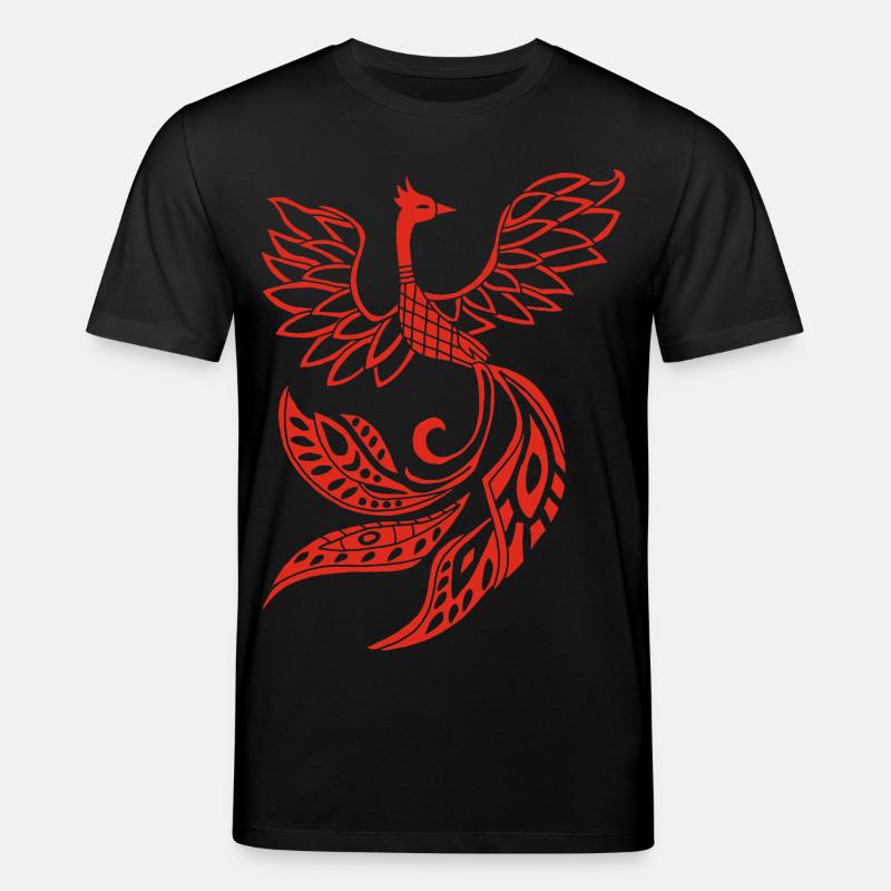 Roter Phönixvogel - Stanley/Stella Unisex Bio-T-Shirt CREATOR  - Schwarz