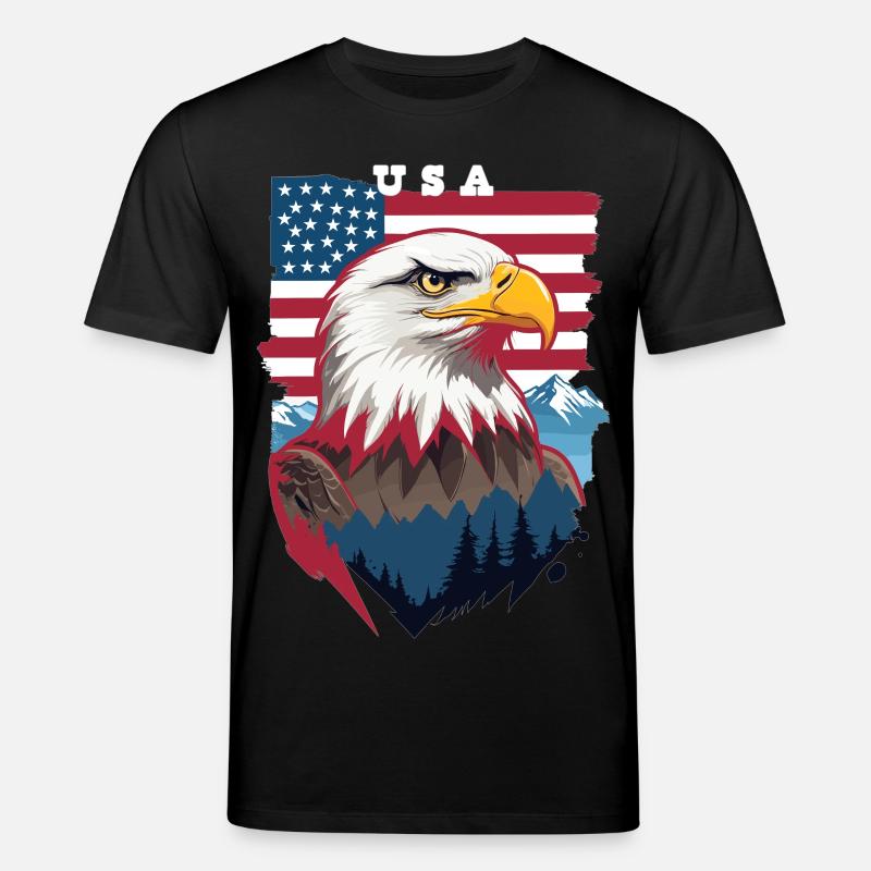 Bald eagle - Stanley/Stella CREATOR Unisex Organic T-Shirt - black