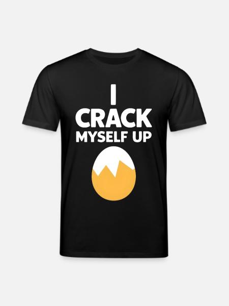 I Crack Myself Up - Stanley/Stella CREATOR Unisex Organic T-Shirt - black
