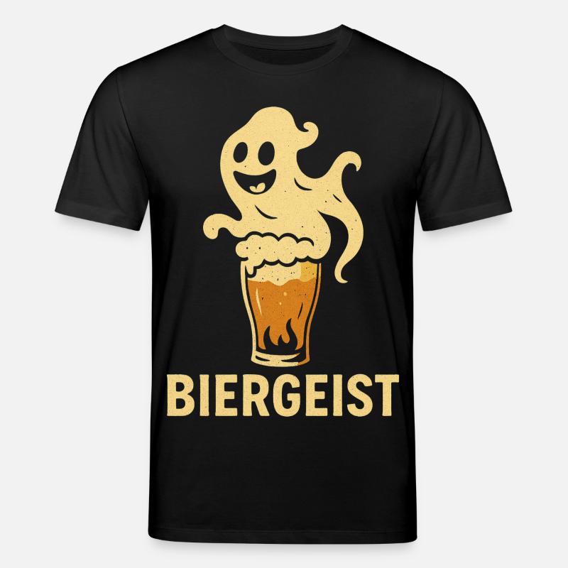 Biergeist lustiger Spruch - Happy Halloween - Stanley/Stella Unisex Bio-T-Shirt CREATOR  - Schwarz