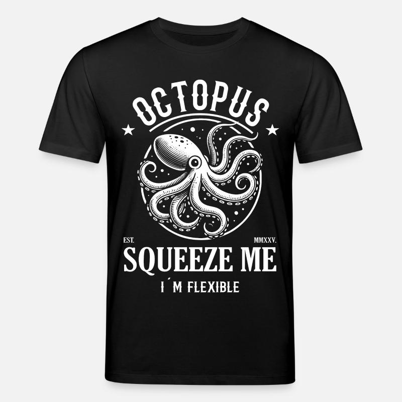 Kraken Design – Serrez-moi, je suis flexible - T-shirt bio CREATOR Stanley/Stella Unisexe - noir